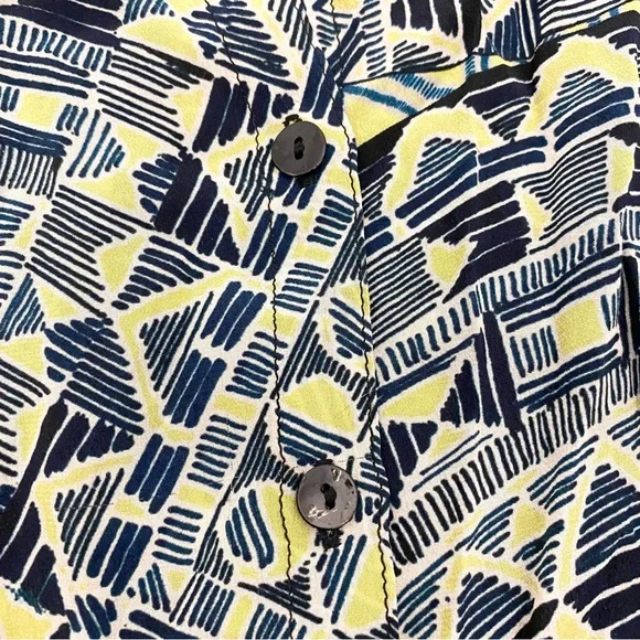 Tianello Green Geometric Button Down Shirt - Picture 5 of 7